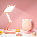 Pink Dimmable Reading Lamp for Kids - 3600mAh Battery with 17 Hours of Use, Ideal for Girls' Bedroom Decor and Bedside Table Accent